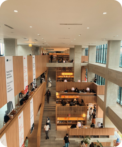 Big image on the venue inside